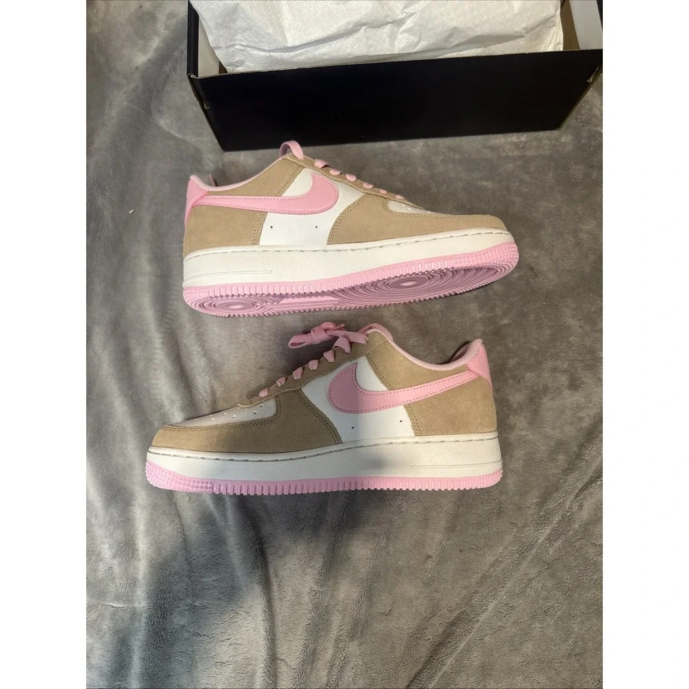 Nike Air Force 1 Low '07 LV8 Hemp Soft Pink Phantom Grey FQ8714-202 US7 M 8.5w